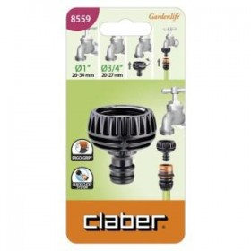 Claber universal tap connector with 3/4 -1 thread cod. 8559
