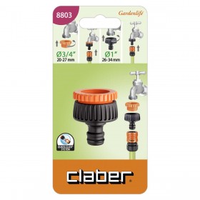 Claber Socket, 1 "-3/4" multi-thread Cod. 8803