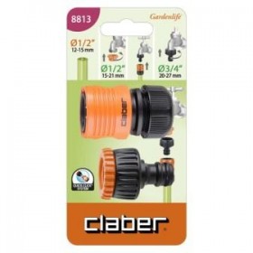 Claber multi-thread tap connector and automatic fitting cod. 8813