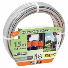 Claber silver elegant plus hose with 5/8 fittings 15 m cod. 8856