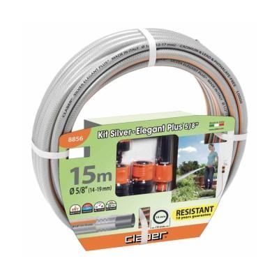 Claber silver elegant plus hose with 5/8 fittings 15 m cod. 8856