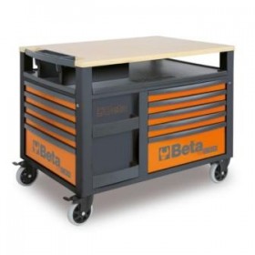 Beta Super Tank Trolley With Wooden Worktop And 10 Drawers RSC28