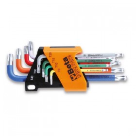 Beta 8 colored offset key wrenches with ball end for Torx screws 97BTX-C/SC8