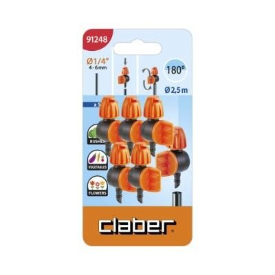 Claber Microaspersor regulable 180°, paquete de 5 uds. Código 91248