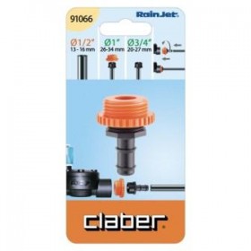 Racor roscado Claber 3/4 - 1 para tubo 1/2 cod. 91066