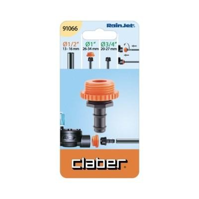 Claber threaded fitting 3/4 - 1 for 1/2 pipe cod. 91066