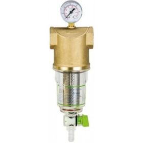 Patent water Manual cleaning filter 1 / 2F + pressure gauge mod. Bravo FT310