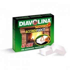 Briquet Diavolina en 40 cubes pack de 6 pcs.