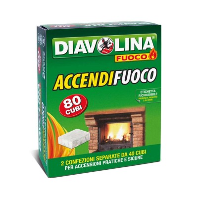 Diavolina lighter in 80 cubes pack of 6 pcs.