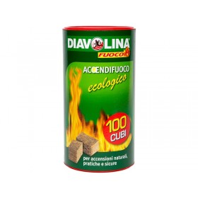 Diavolina allume-feu écologique 100 cubes pack de 6 pcs.