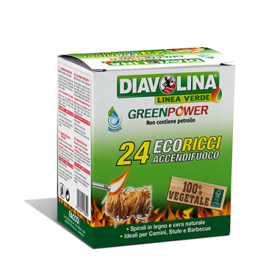 Diavolina eco-ricci ecological fire lighter 24 pcs.