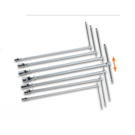 Beta set of 7 T-wrenches with jointed hexagon socket 952/D7