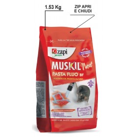 ZAPI Rodenticide MUSKIL NEXT PASTA FLUO-BF bag with zip 1.53 kg cod. 104033