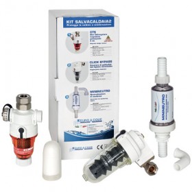 Euroacque-kit met condensneutraliserend filter en dispensermod. BOILERBEVEILIGINGSKIT 2