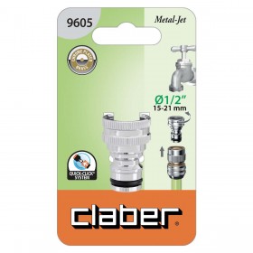 Claber presa rubinetto in ottone cromato da 1/2 cod. 9605