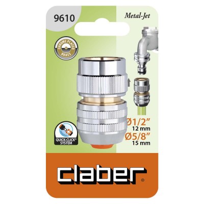 Claber raccordo automatico per tubi da 1/2 - 5/8 cod. 9610