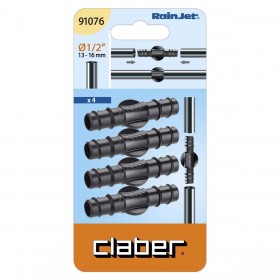 Claber 1/2 extension fitting blister of 4 pieces cod. 91076