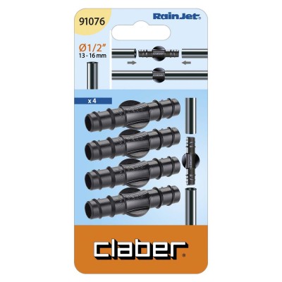 Claber 1/2 racor alargador blister de 4 piezas cod. 91076