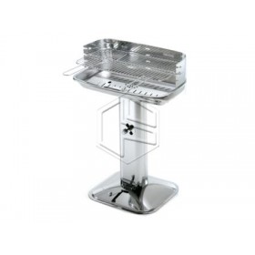 Ompagrill charcoal barbecue in stainless steel cod. 36573