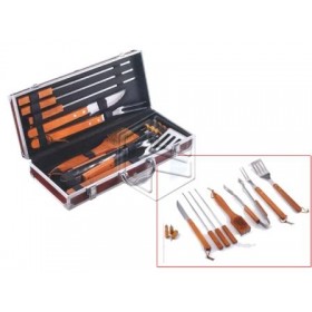 Ensemble barbecue Ompagrill 12 outils en acier inoxydable code 70476