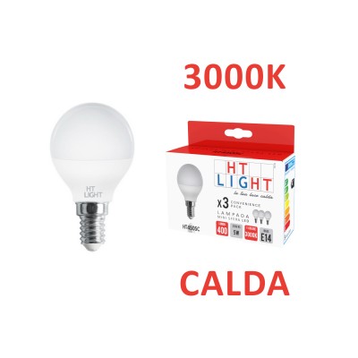 Alcapower Box 3 Stück Mini-Kugel-LED-Lampe 230 5W E14 3000K
