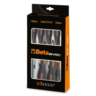 Beta-Set mit 7 Schraubendrehern für Torx-Schrauben 1207E/TX-D7