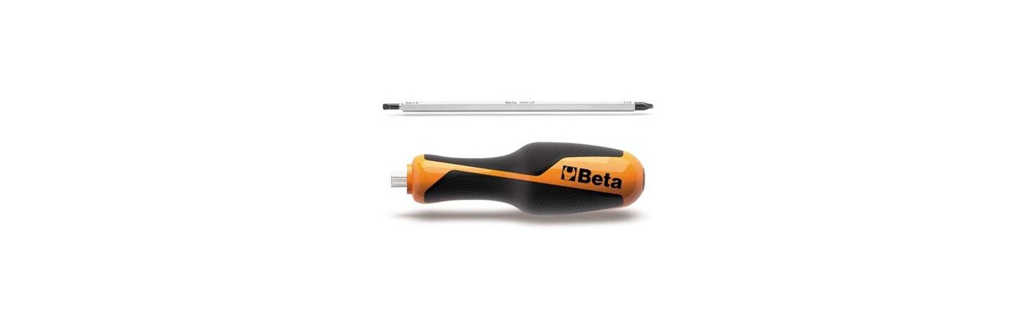 Beta screwdriver with interchangeable blades