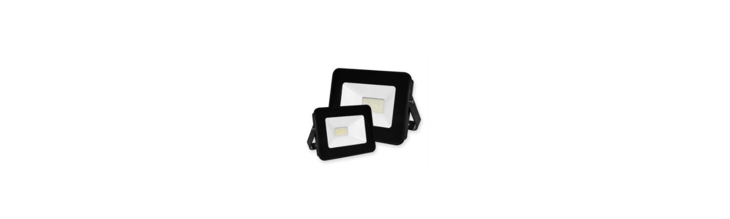 Black LED floodlights from 10 to 100W. Shop online.