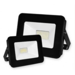 Zwarte LED-schijnwerpers van 10 tot 100W. Winkel online.